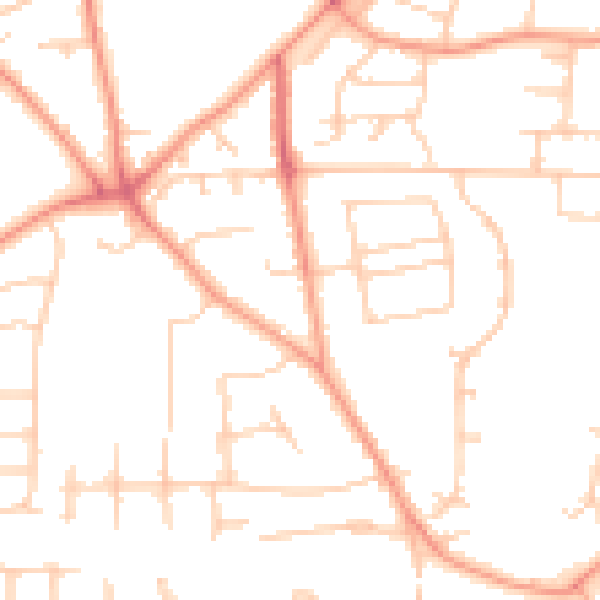Daytime road noise heatmap for SL1 6NB