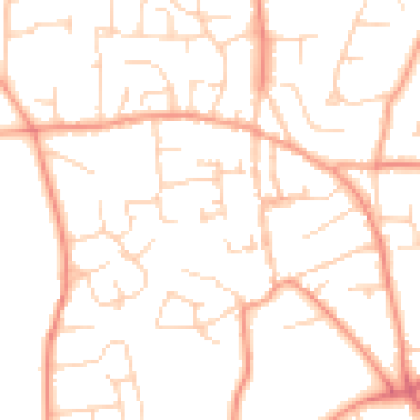 Daytime road noise heatmap for SL1 7ER