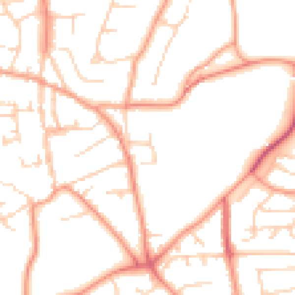 Daytime road noise heatmap for SL1 8DD