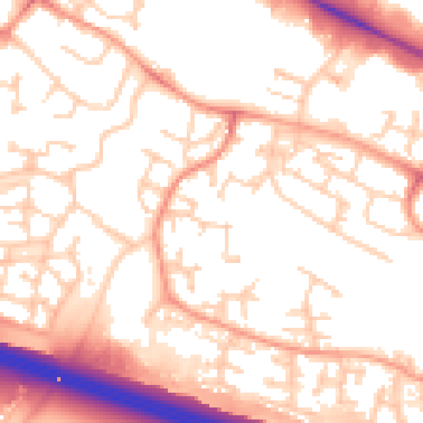 Daytime road noise heatmap for SL1 9BA