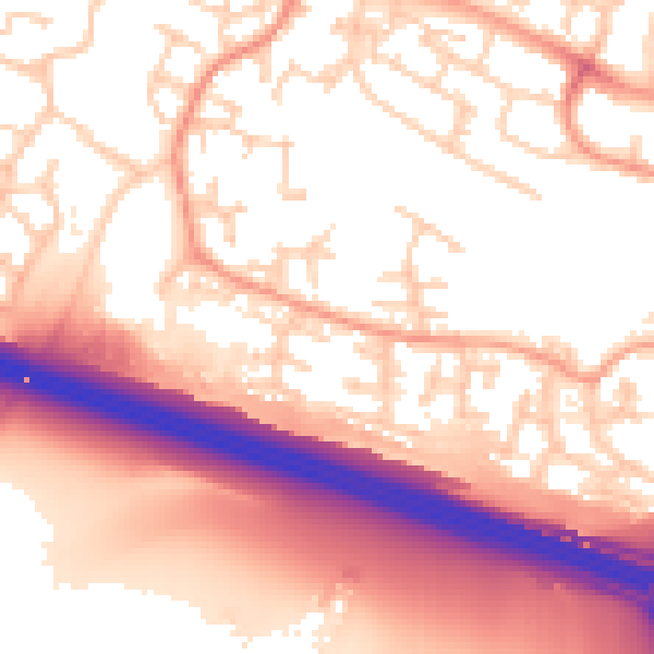 Daytime road noise heatmap for SL1 9DX