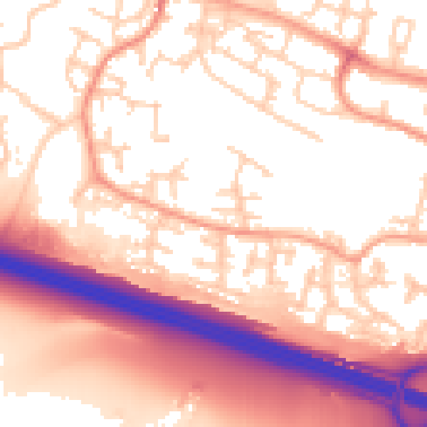 Daytime road noise heatmap for SL1 9HJ