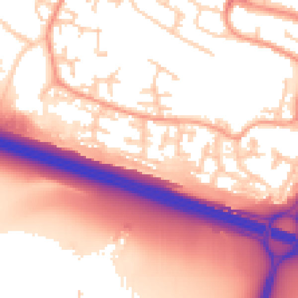 Daytime road noise heatmap for SL1 9JA