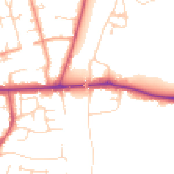 Daytime road noise heatmap for SL6 0AB