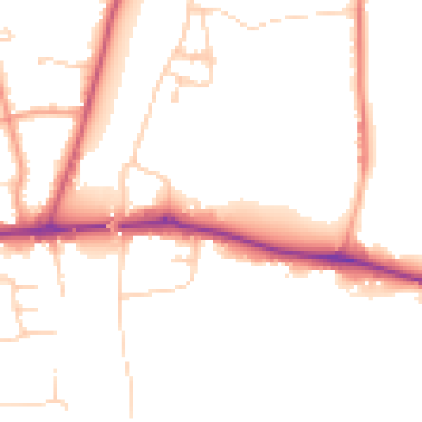 Daytime road noise heatmap for SL6 0AH
