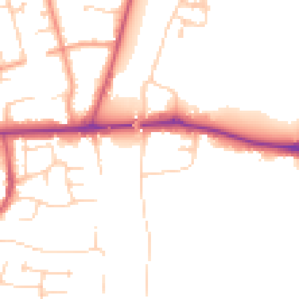Daytime road noise heatmap for SL6 0AT
