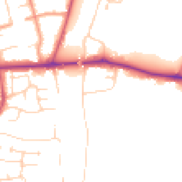 Daytime road noise heatmap for SL6 0AU