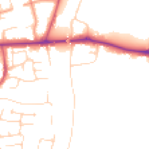 Daytime road noise heatmap for SL6 0BB