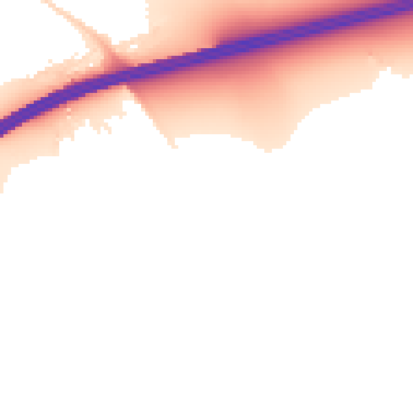 Night-time road noise heatmap for SL6 0DN