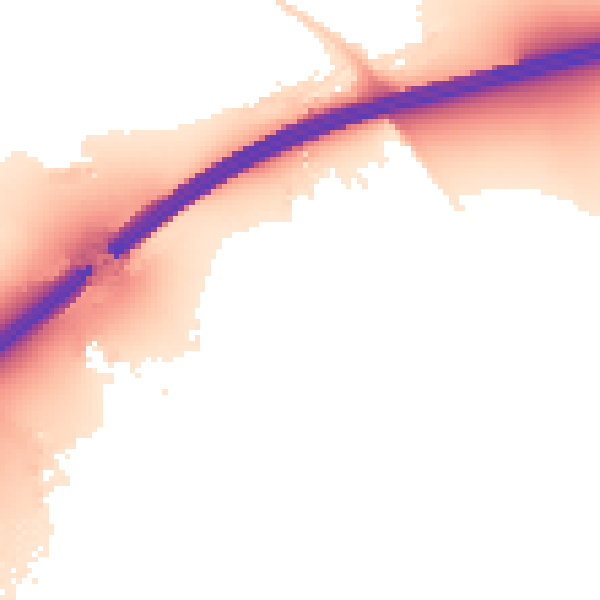 Night-time road noise heatmap for SL6 0DY