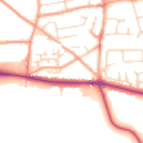Daytime road noise heatmap for SL6 0JG