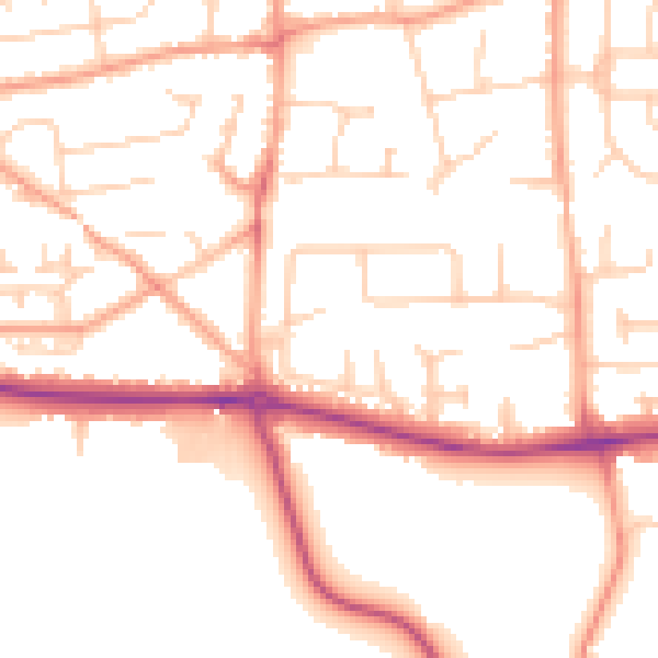 Daytime road noise heatmap for SL6 0JY