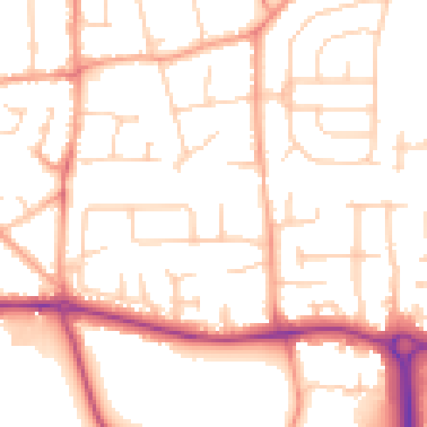 Daytime road noise heatmap for SL6 0LE