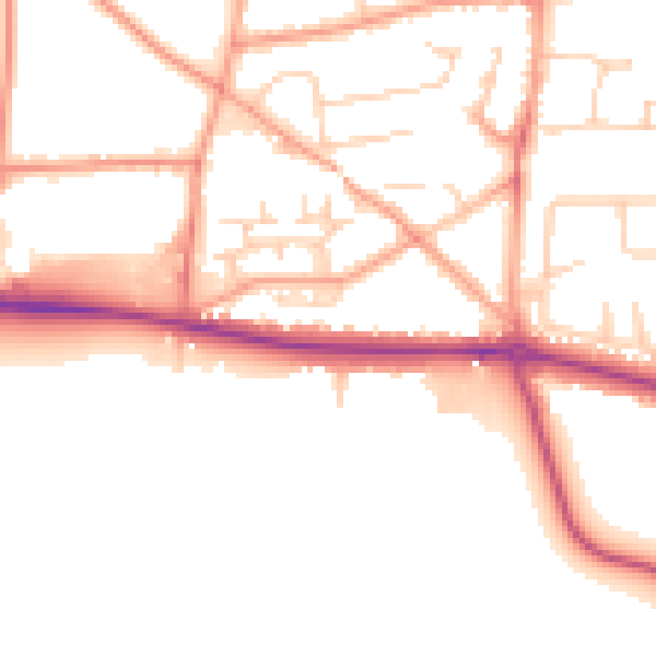Daytime road noise heatmap for SL6 0NZ
