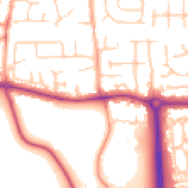 Daytime road noise heatmap for SL6 0PL