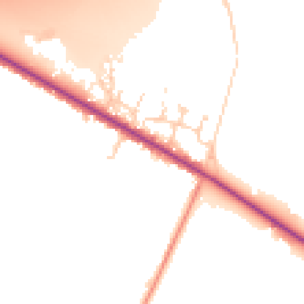 Daytime road noise heatmap for SL6 2DT