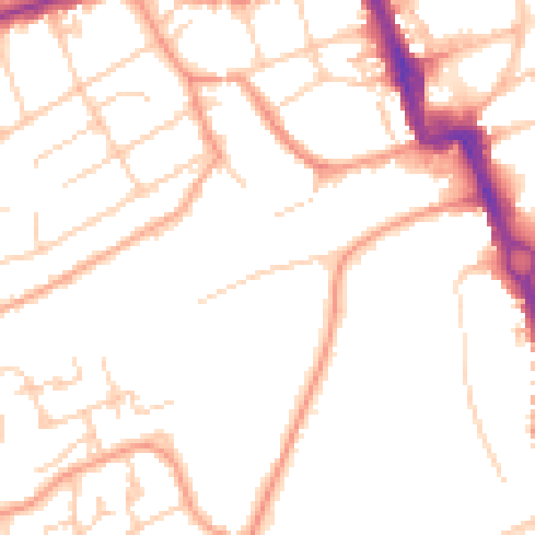 Daytime road noise heatmap for SL6 2EG