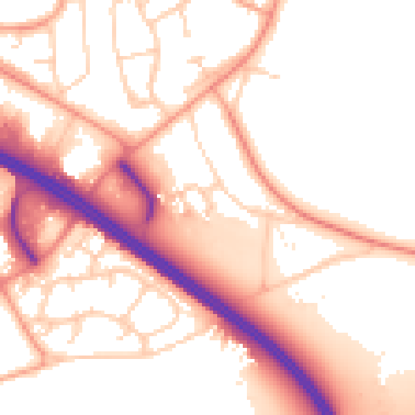 Daytime road noise heatmap for SL6 2FS