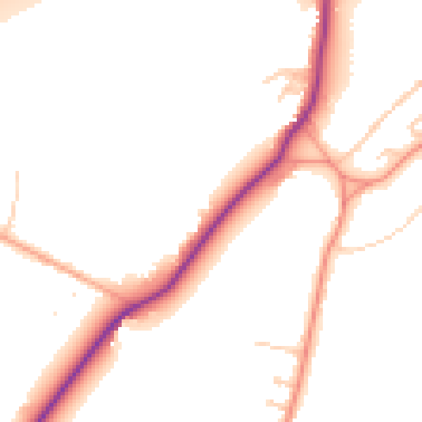 Daytime road noise heatmap for SL6 2JB