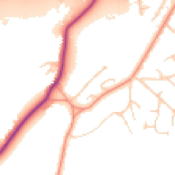 Daytime road noise heatmap for SL6 2JU