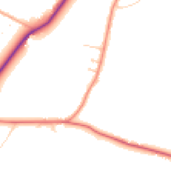 Daytime road noise heatmap for SL6 2NF