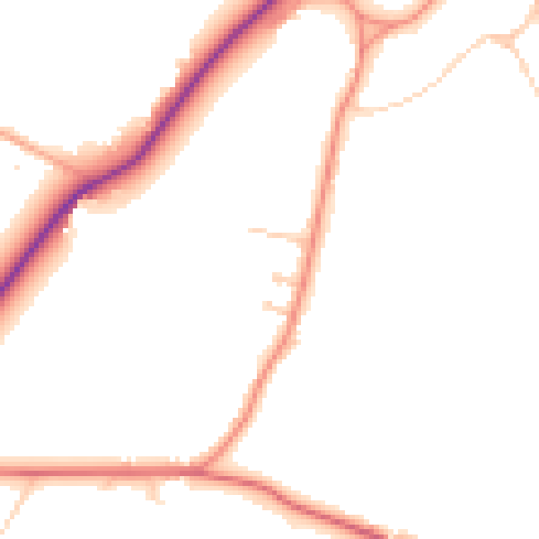 Daytime road noise heatmap for SL6 2NL