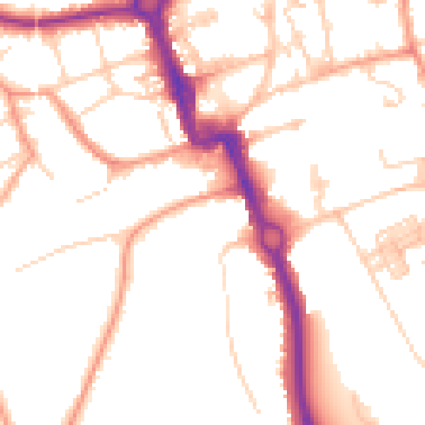 Daytime road noise heatmap for SL6 2PU