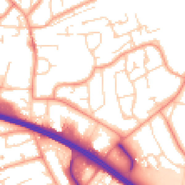 Daytime road noise heatmap for SL6 2TH