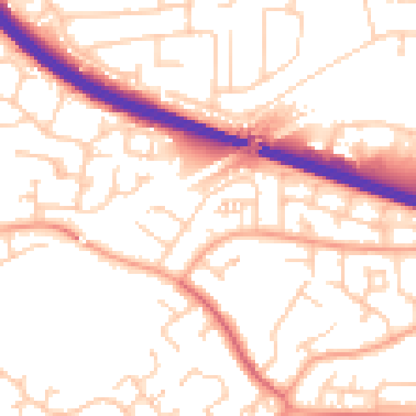 Daytime road noise heatmap for SL6 3BG