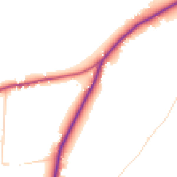 Daytime road noise heatmap for SL6 3JY