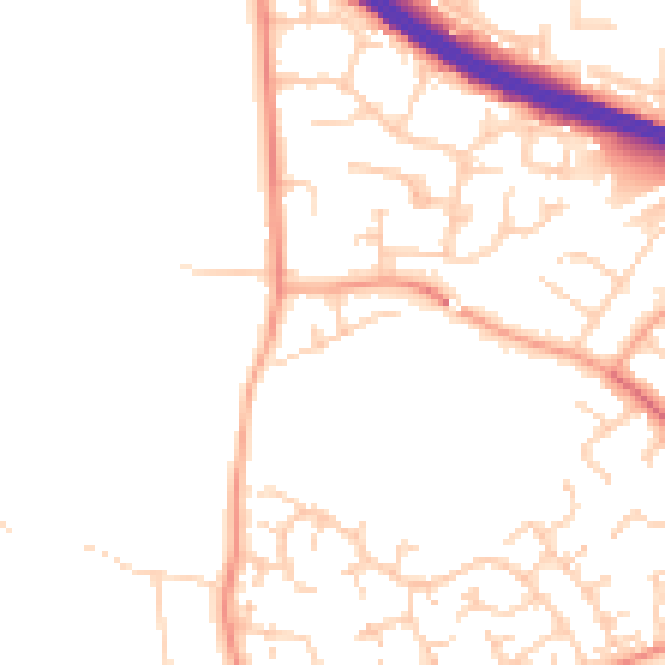 Daytime road noise heatmap for SL6 3PR