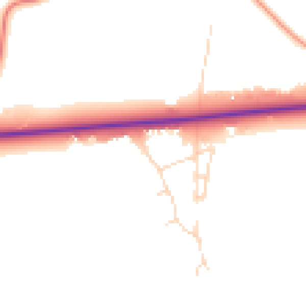 Daytime road noise heatmap for SL6 3RE