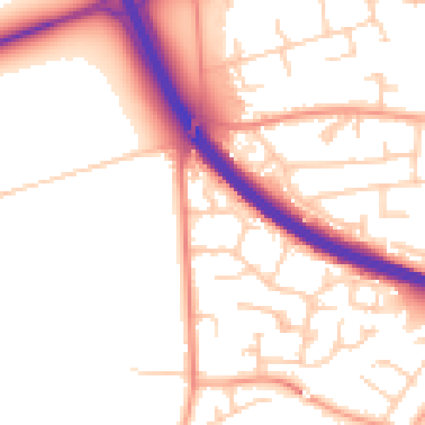 Daytime road noise heatmap for SL6 3TE
