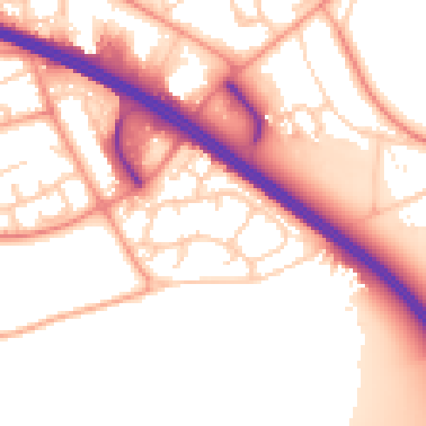Daytime road noise heatmap for SL6 3YS