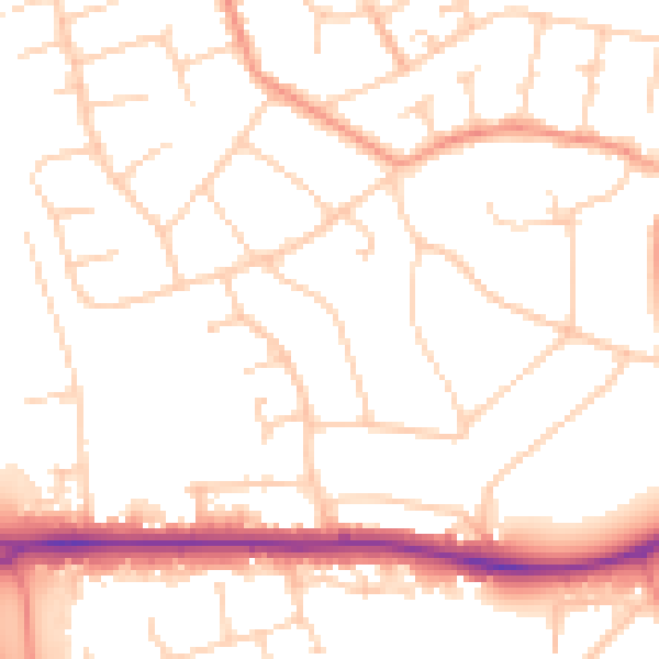 Daytime road noise heatmap for SL6 5AP
