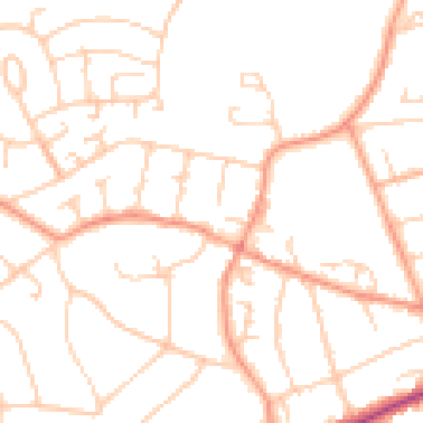 Daytime road noise heatmap for SL6 5BP