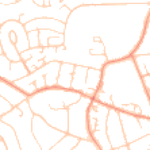 Daytime road noise heatmap for SL6 5DE