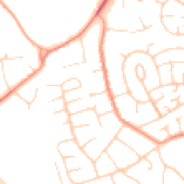 Daytime road noise heatmap for SL6 5DU