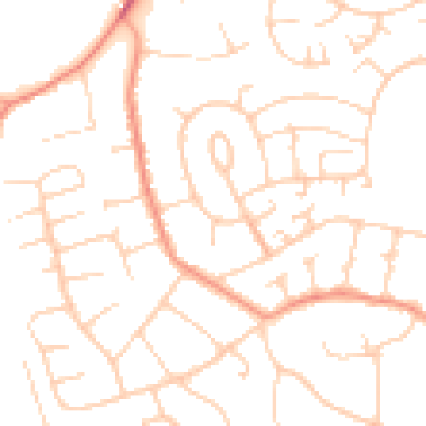Daytime road noise heatmap for SL6 5ER