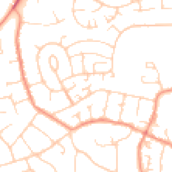 Daytime road noise heatmap for SL6 5FD