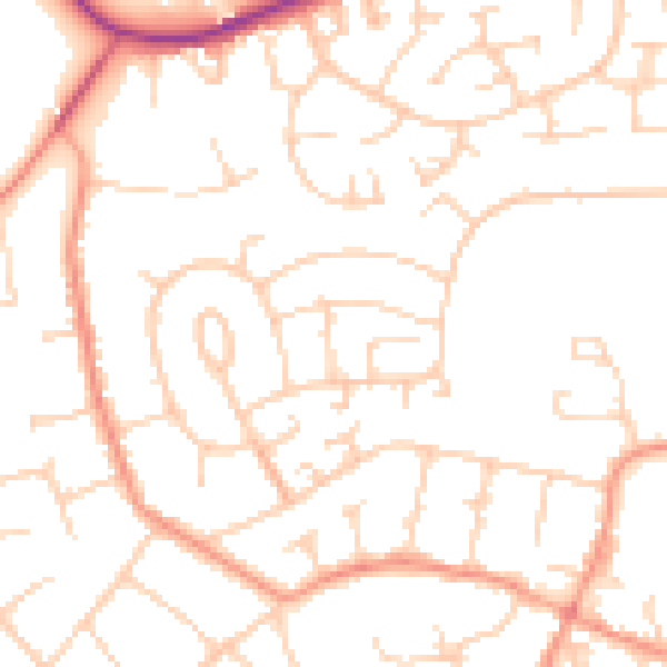 Daytime road noise heatmap for SL6 5HQ