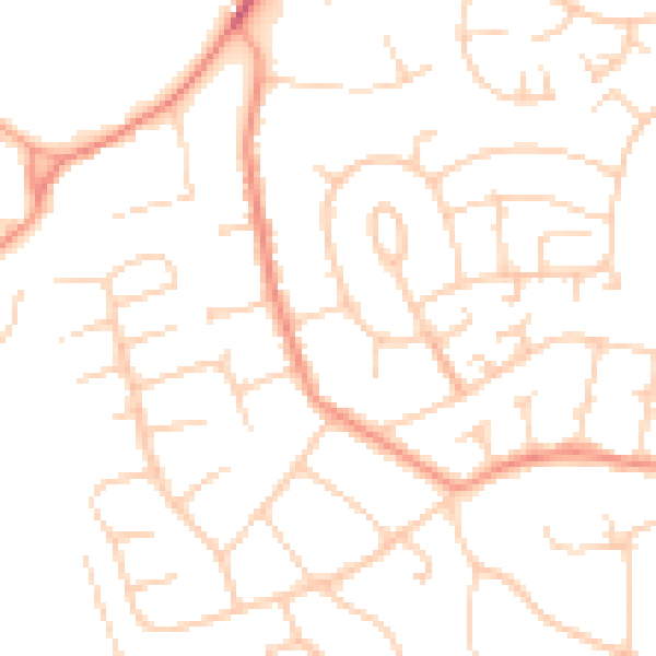 Daytime road noise heatmap for SL6 5HR