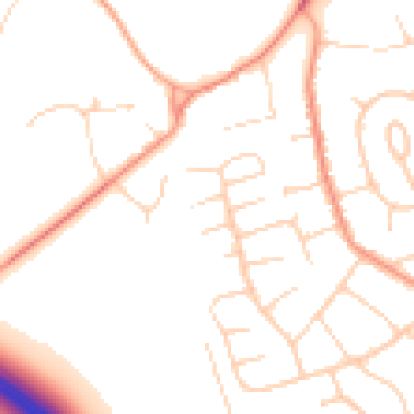 Daytime road noise heatmap for SL6 5JU