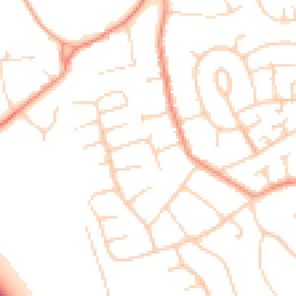 Daytime road noise heatmap for SL6 5JW