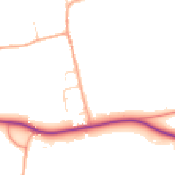 Daytime road noise heatmap for SL6 5LT