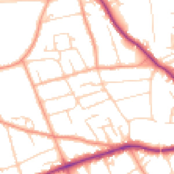 Daytime road noise heatmap for SL6 6BG