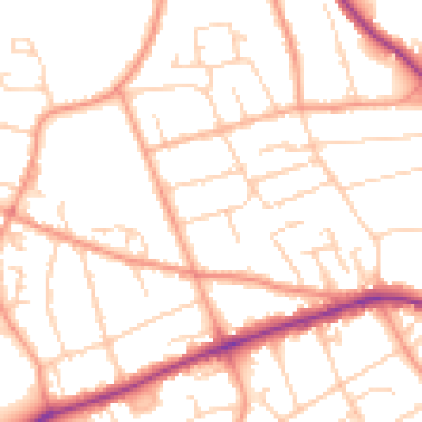 Daytime road noise heatmap for SL6 6BS