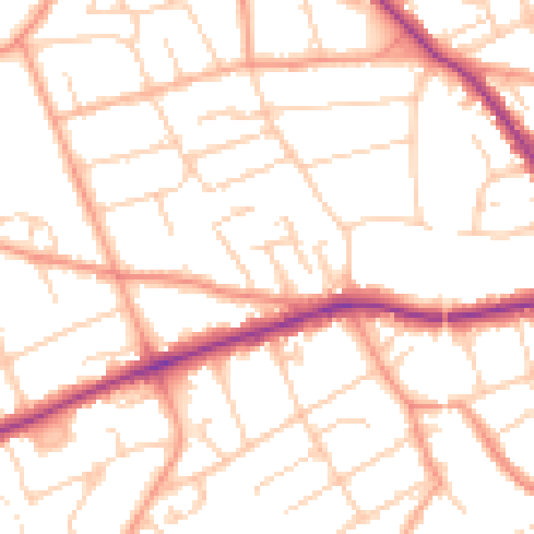 Daytime road noise heatmap for SL6 6DB