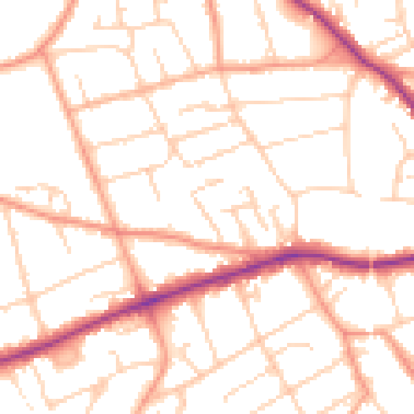 Daytime road noise heatmap for SL6 6DF