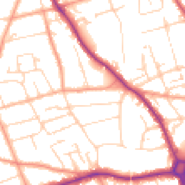 Daytime road noise heatmap for SL6 6JL